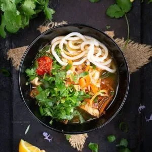 Thukpa street food in nepal