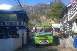 First Bus Reaches Manang
