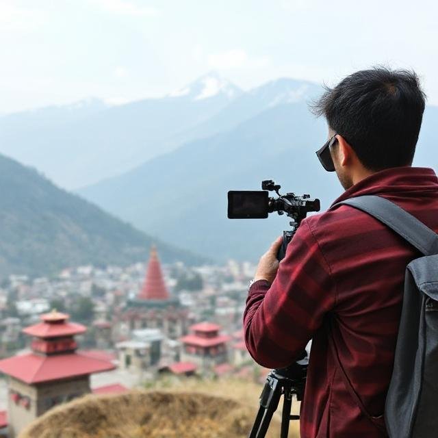 Filming in Nepal