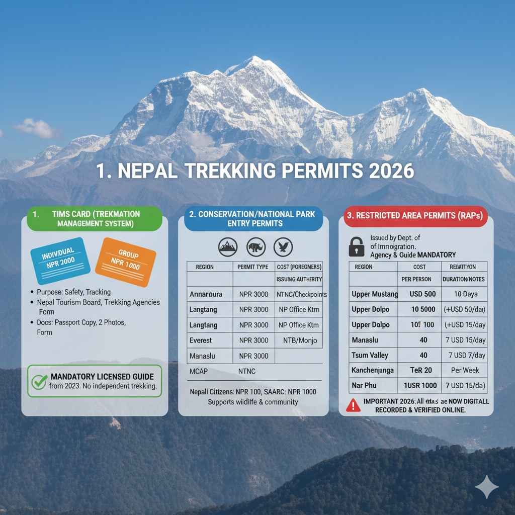 Types of Trekking Permits in Nepal 2026