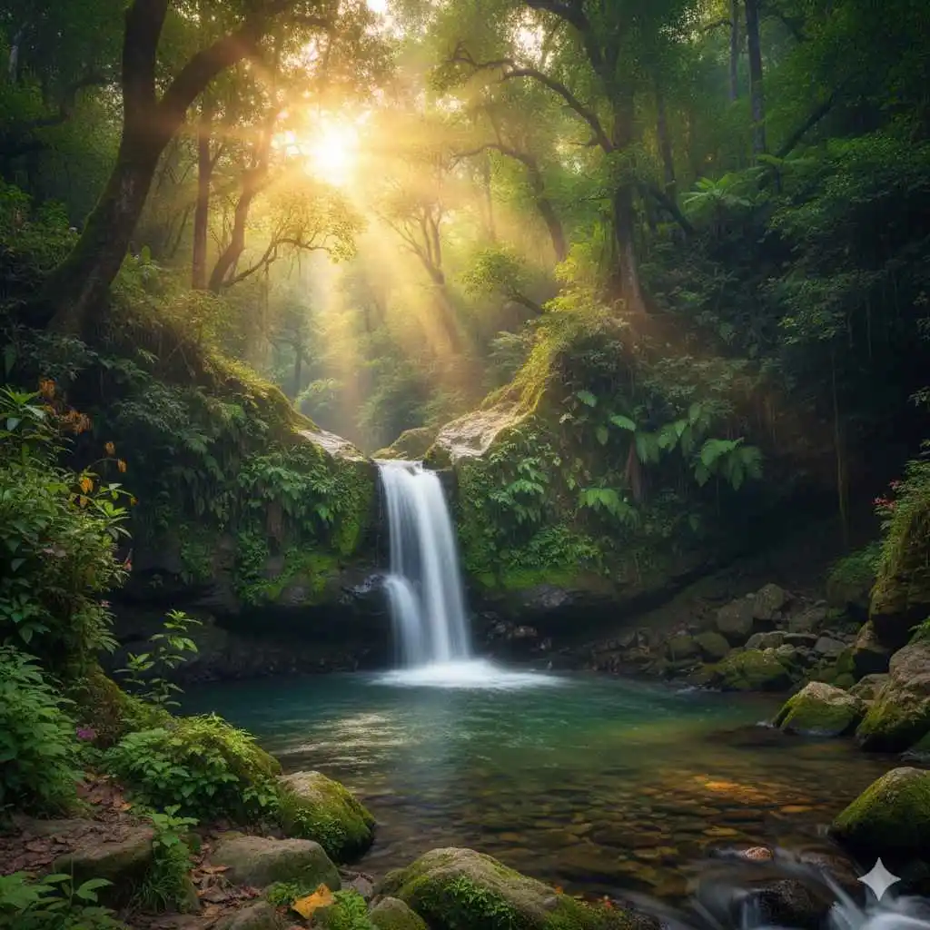 Secret waterfalls near Pokhara