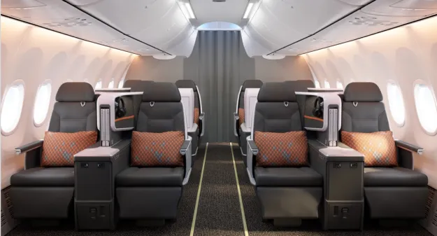 Singapore Airlines Kathmandu flight cabin view