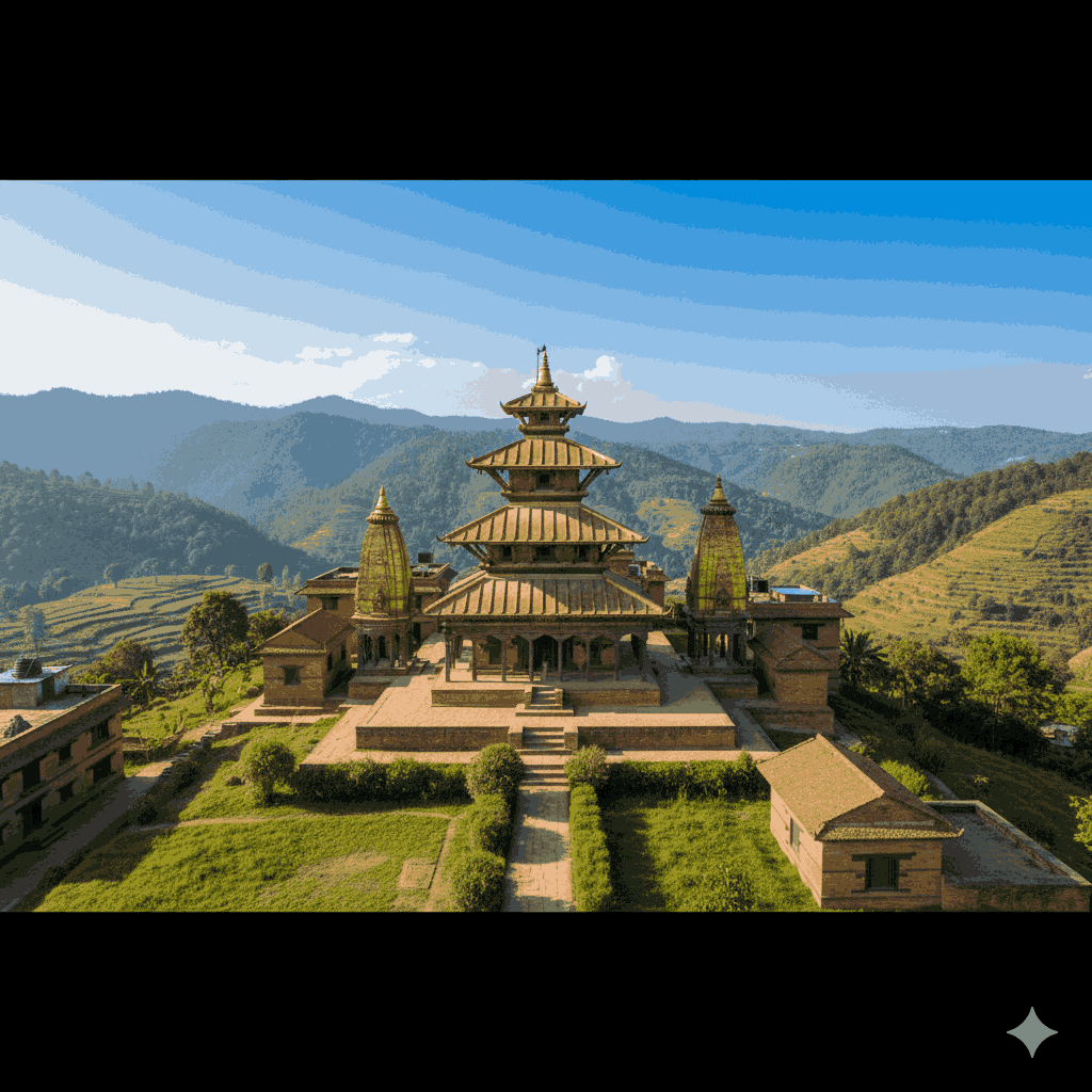 Which is the oldest temple in Nepal – Changu Narayan Temple panoramic view
