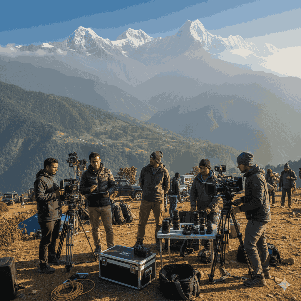 Experienced film fixers in Nepal providing expert location services for filmmakers in scenic mountain locations.