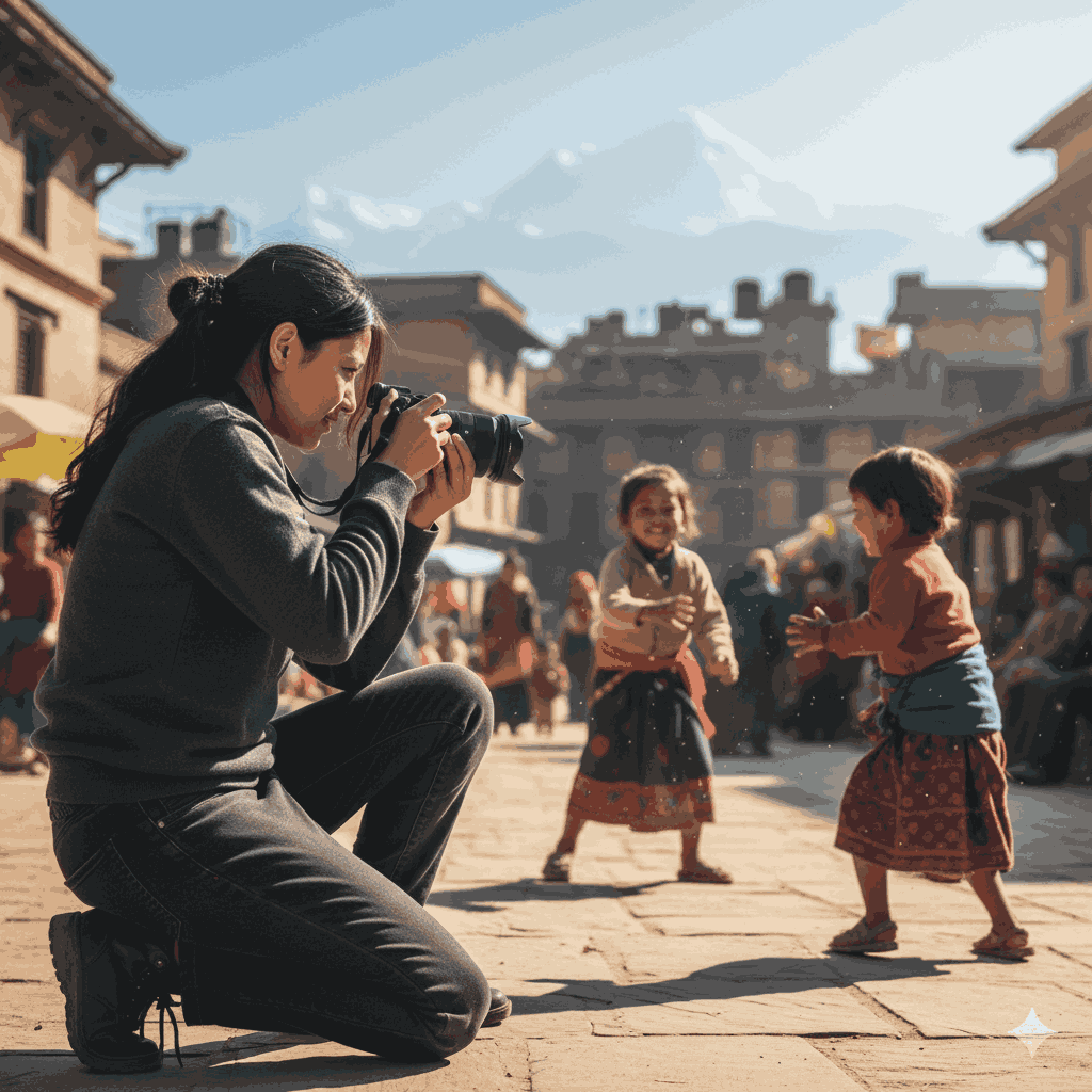 The best budget camera in Nepal for beginners – Sony Alpha a6100 capturing action in Nepal countryside.
