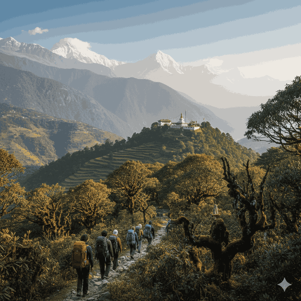 Nepal the most nature connected country in the world – trekking trail and meditation retreat in mountains