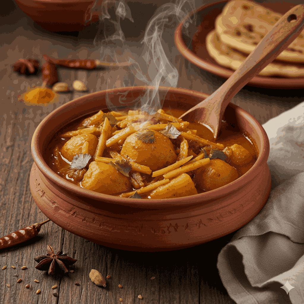 Aloo Tama curry, a traditional Nepali breakfast recipe