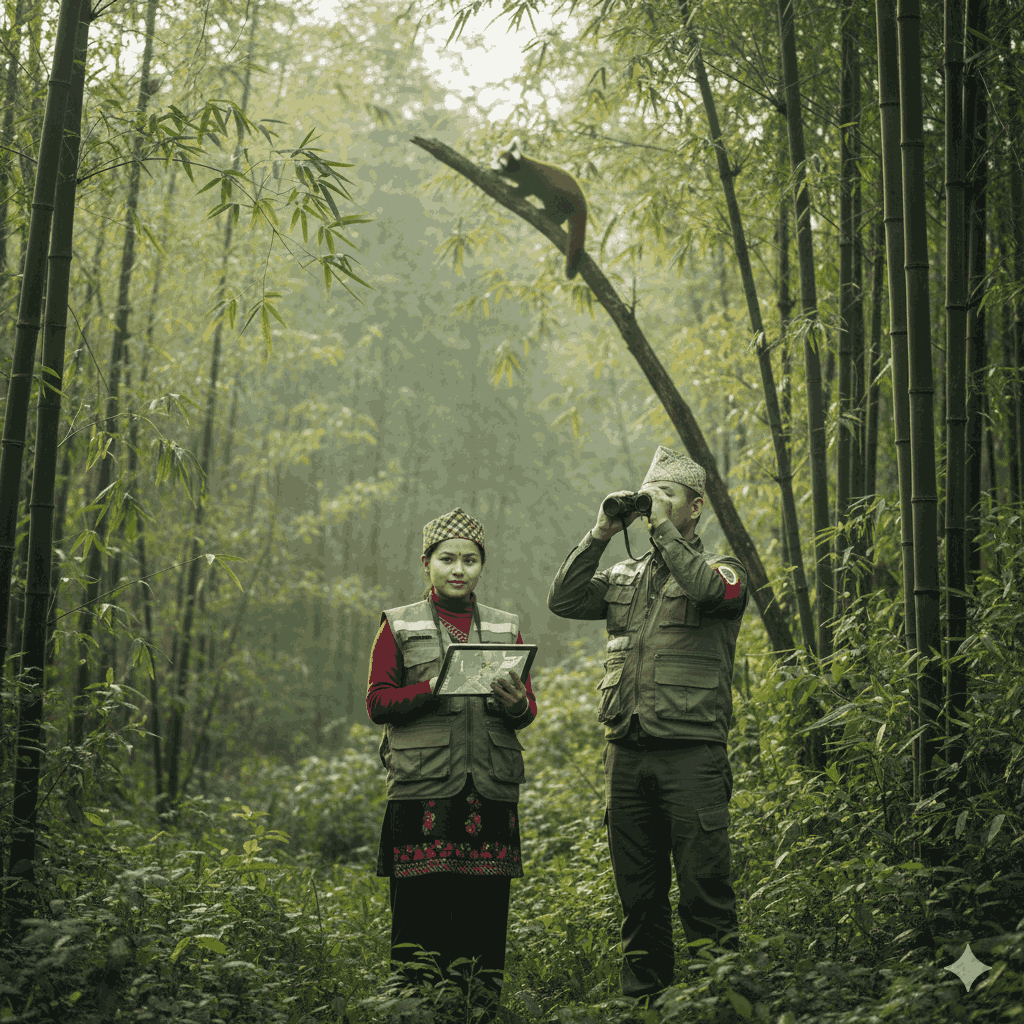 How Nepal is working for conservation of Red panda through community-based Forest Guardians patrolling their local forests.