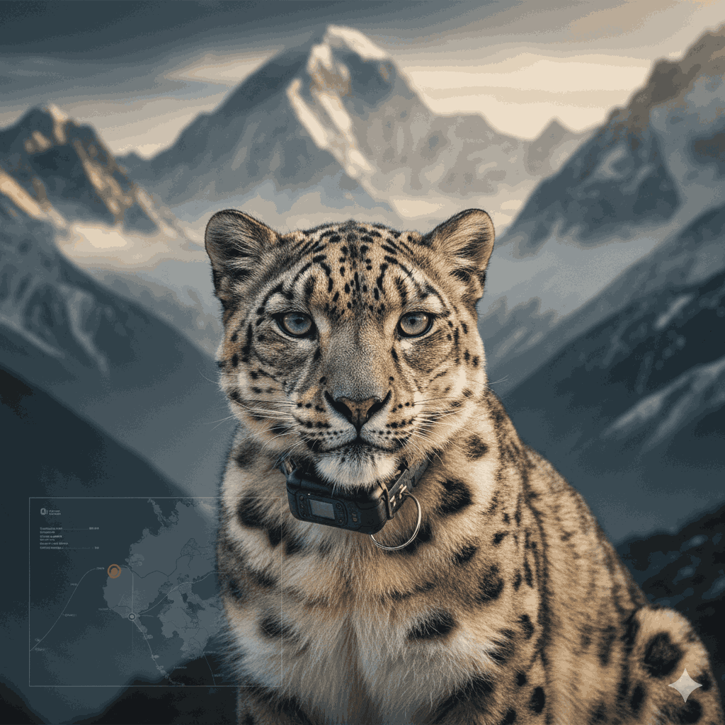 Satellite telemetry in action,how Nepal is working for conservation of mountain leopards through high-tech GPS collars tracking their movements.