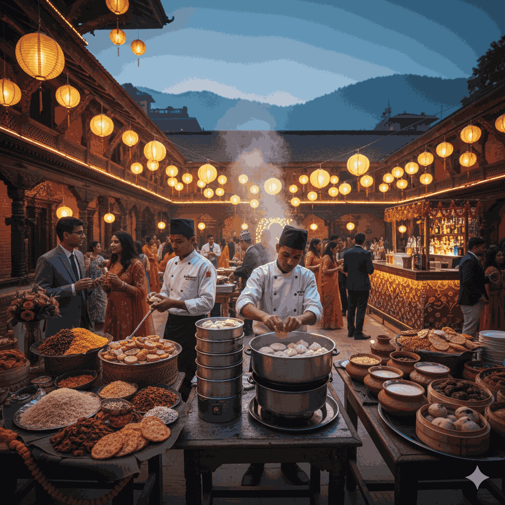 Traditional Nepali wedding catering for destination wedding in Nepal cost