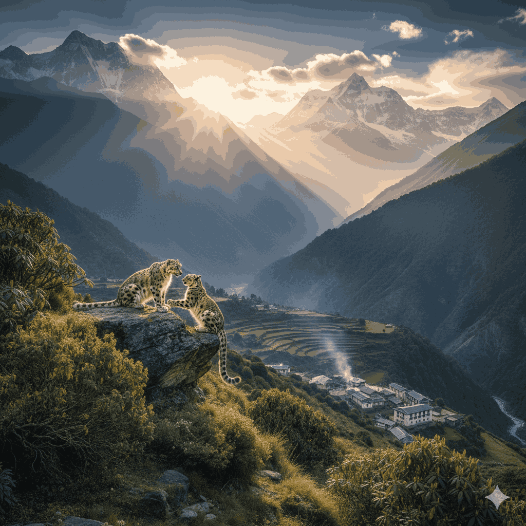 Youth and citizen scientists in Nepal actively participating in conservation of mountain leopards by using camera traps and monitoring populations