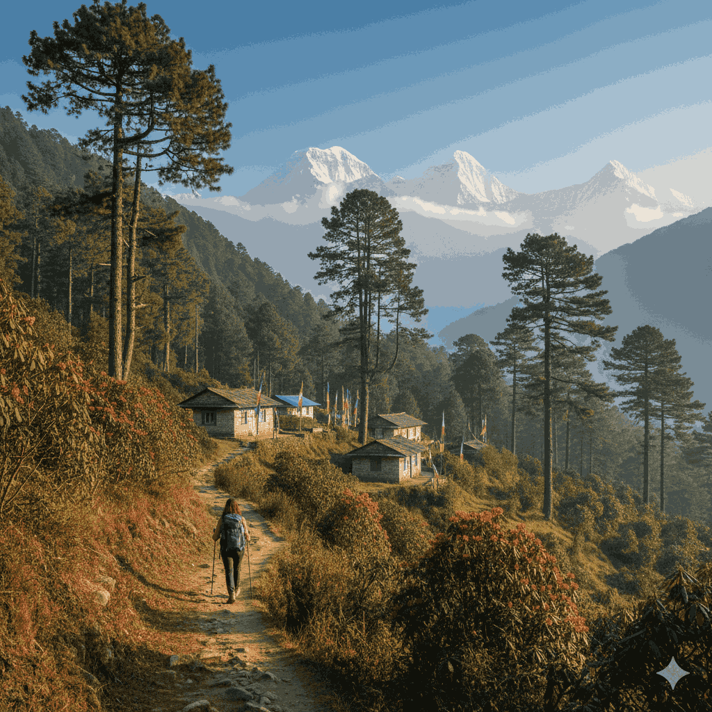 cheap trekking destinations in Nepal 2026,Langtang Valley, Nepal, with lush scenery and mountain views for budget travelers in 2026.