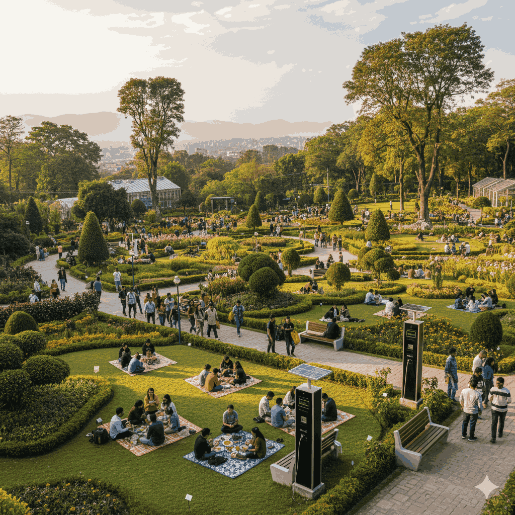 A popular picnic spot near Kathmandu at Godawari Botanical Garden, showcasing biodiversity and modern amenities.