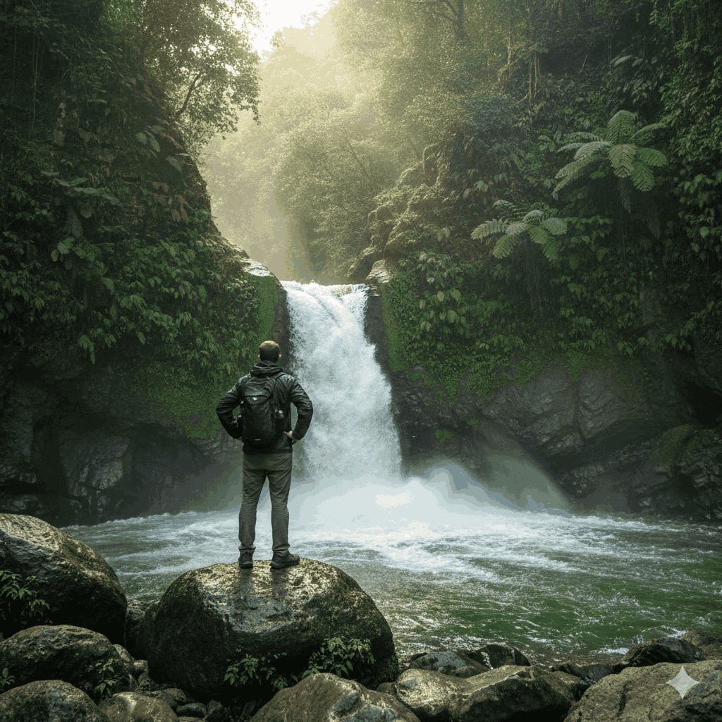 Places to visit alone in Pokhara – sunrise at Phewa Lake with solo traveler