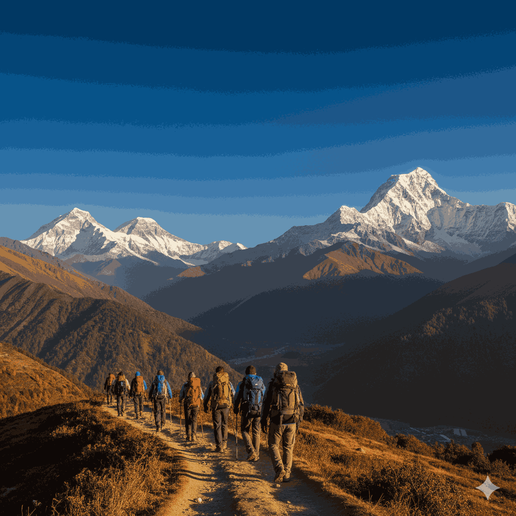 best time for trek in Nepal during autumn with clear mountain views