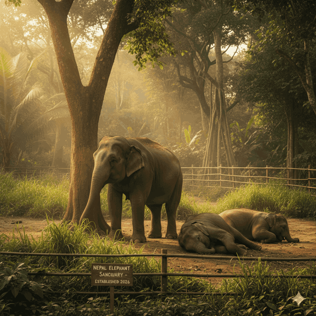 An ethical elephant sanctuary in Nepal supporting ethical Ethical elephant safari Nepal, promoting animal welfare and conservation.