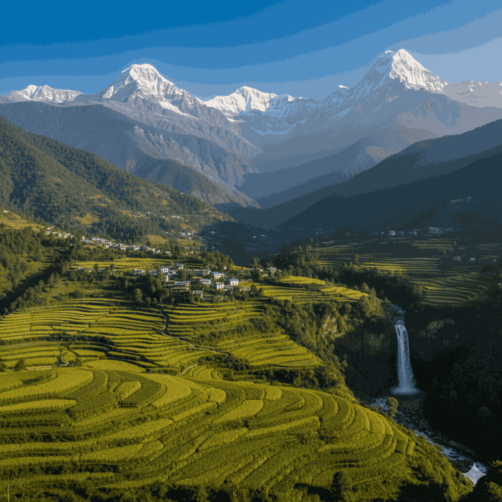 Ruby Valley Hike 2026: A stunning panoramic view of the rugged peaks and lush terraced fields of Nepal’s Ruby Valley