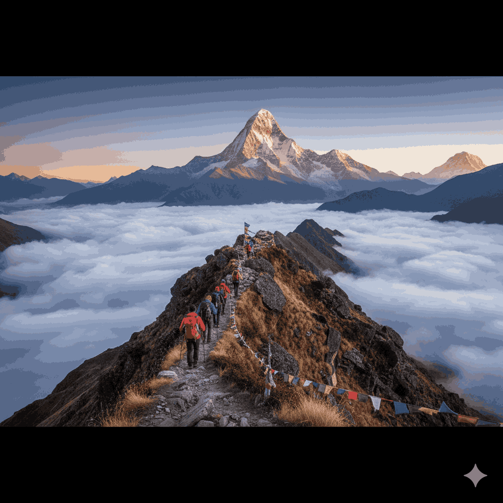trek in Nepal and Bhutan Mardi Himal ridge trail
