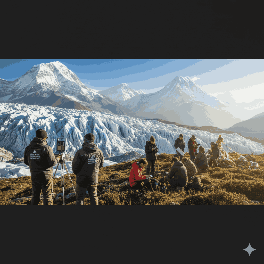 Students engaging in academic travel nepal in a Himalayan environment