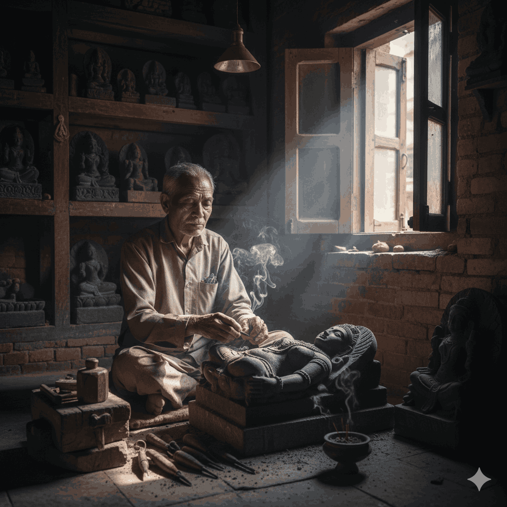 Old craft villages Nepal where stone carving culture Nepal is practiced as a spiritual tradition