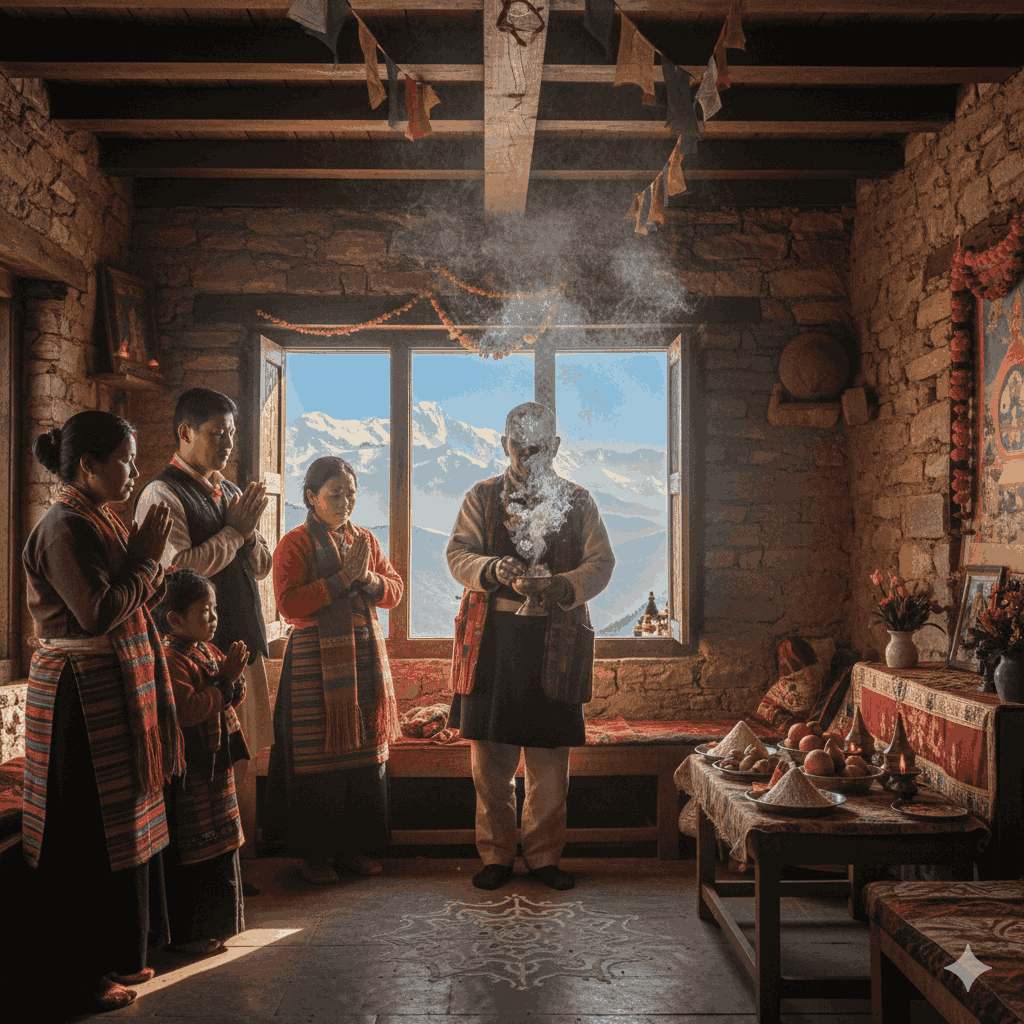 Gyalpo Losar, Ritual purification and home cleaning performed by Sherpa families in Nepal.