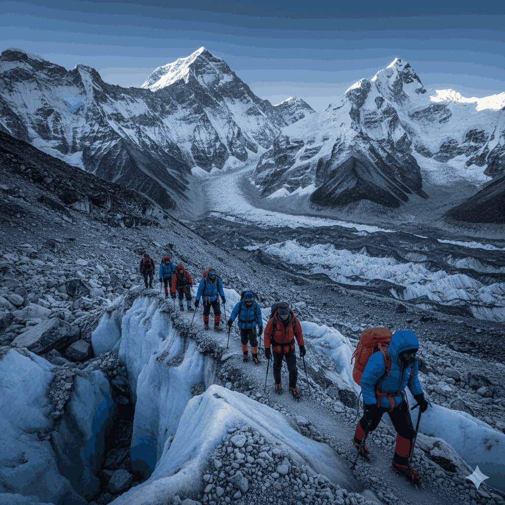 adventure trek in Nepal featuring Everest Three High Passes crossing