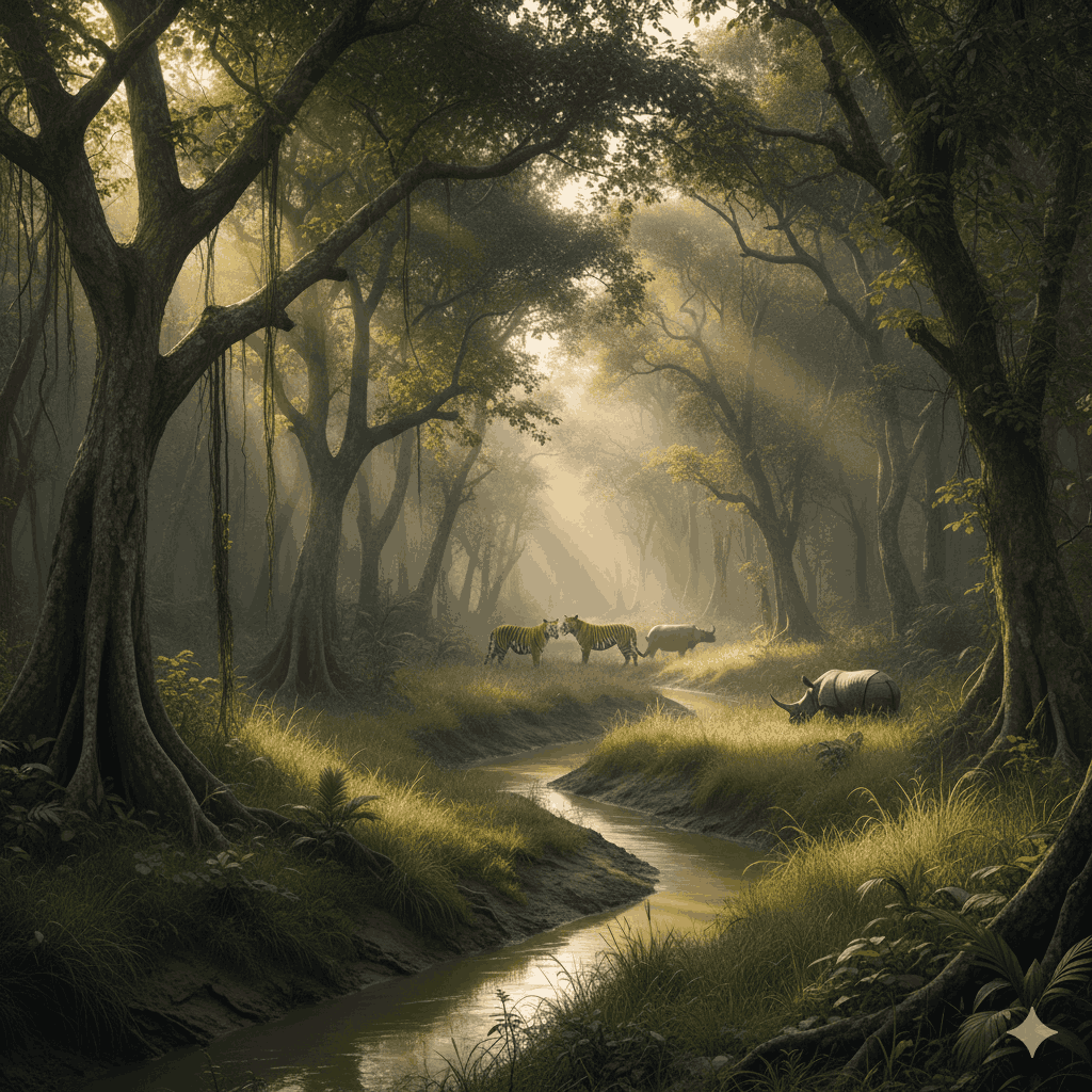 Wildlife safari in Chitwan National Park, highlighting Nepal tour packages’ adventure and nature experiences.