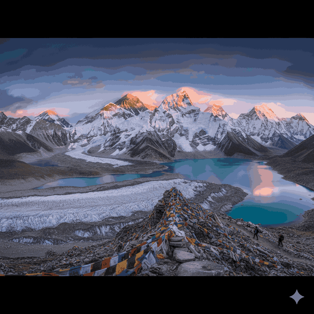 most beautiful trek in Nepal with panoramic Himalayan landscape and glacial lakes