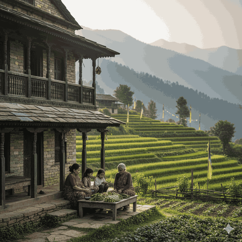 green travel Nepal community homestay experience supporting local villages sustainably