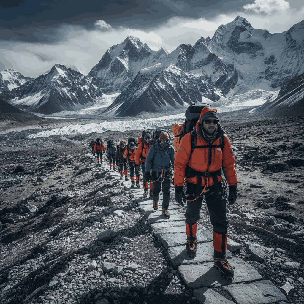 adventure trek in Nepal showcasing high altitude Himalayan expedition