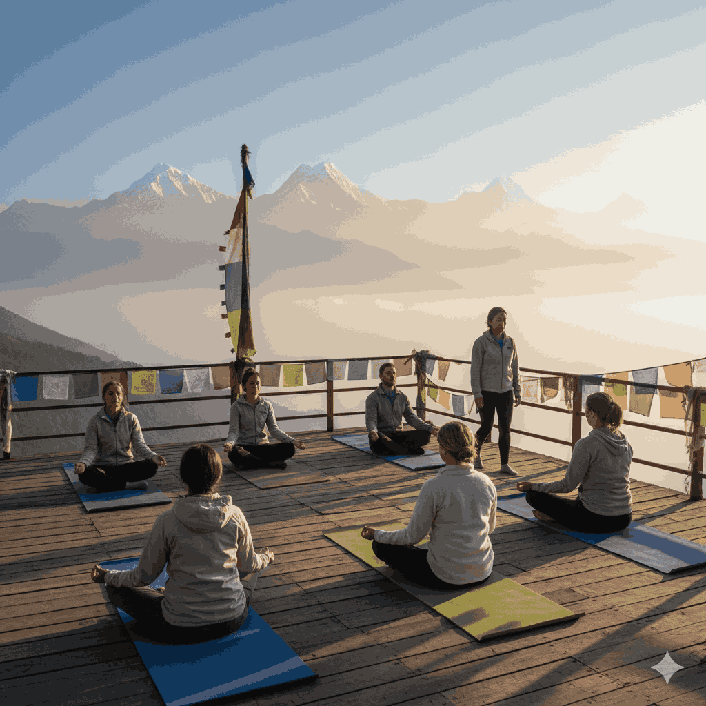 shortest trek in Nepal yoga trek meditation in the Himalayas