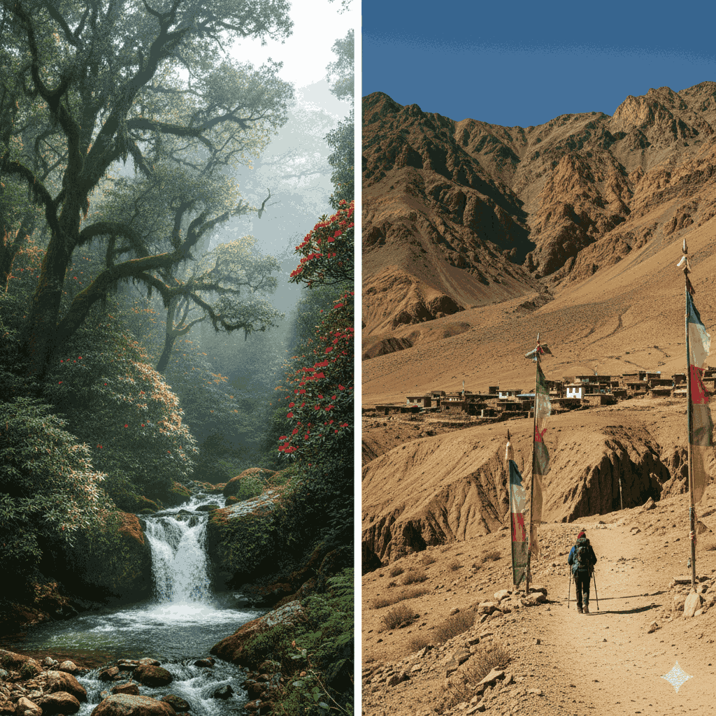 rhododendron forests near Rara Lake : Rara Lake tour