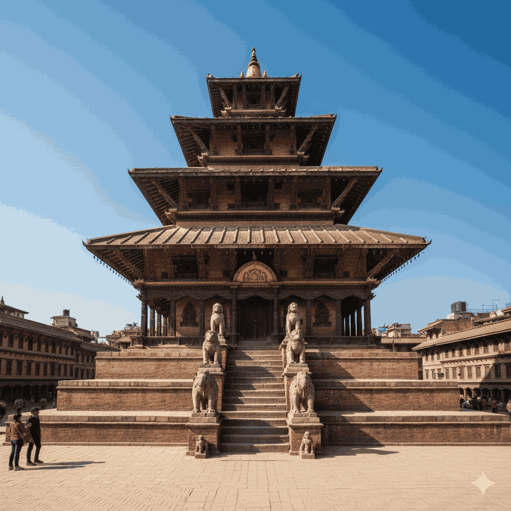 Nyatapola Temple in Bhaktapur, the tallest pagoda in Nepal, featured in the Bhaktapur ancient city guide