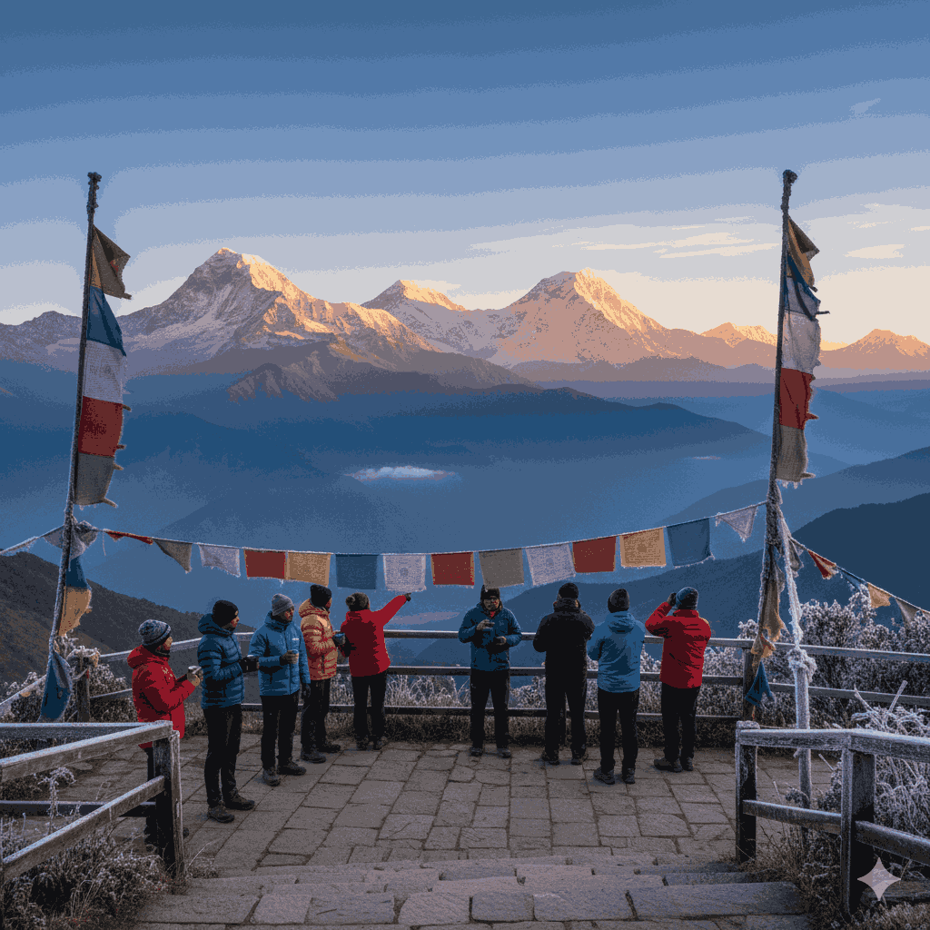 Easiest trek in Nepal at Poon Hill with sunrise views of the Annapurna range