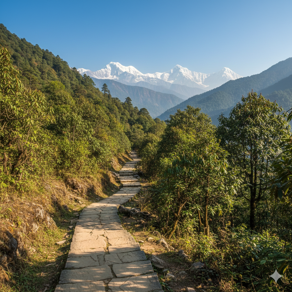easy trek in Nepal showcasing Himalayan trails and beginner-friendly landscapes