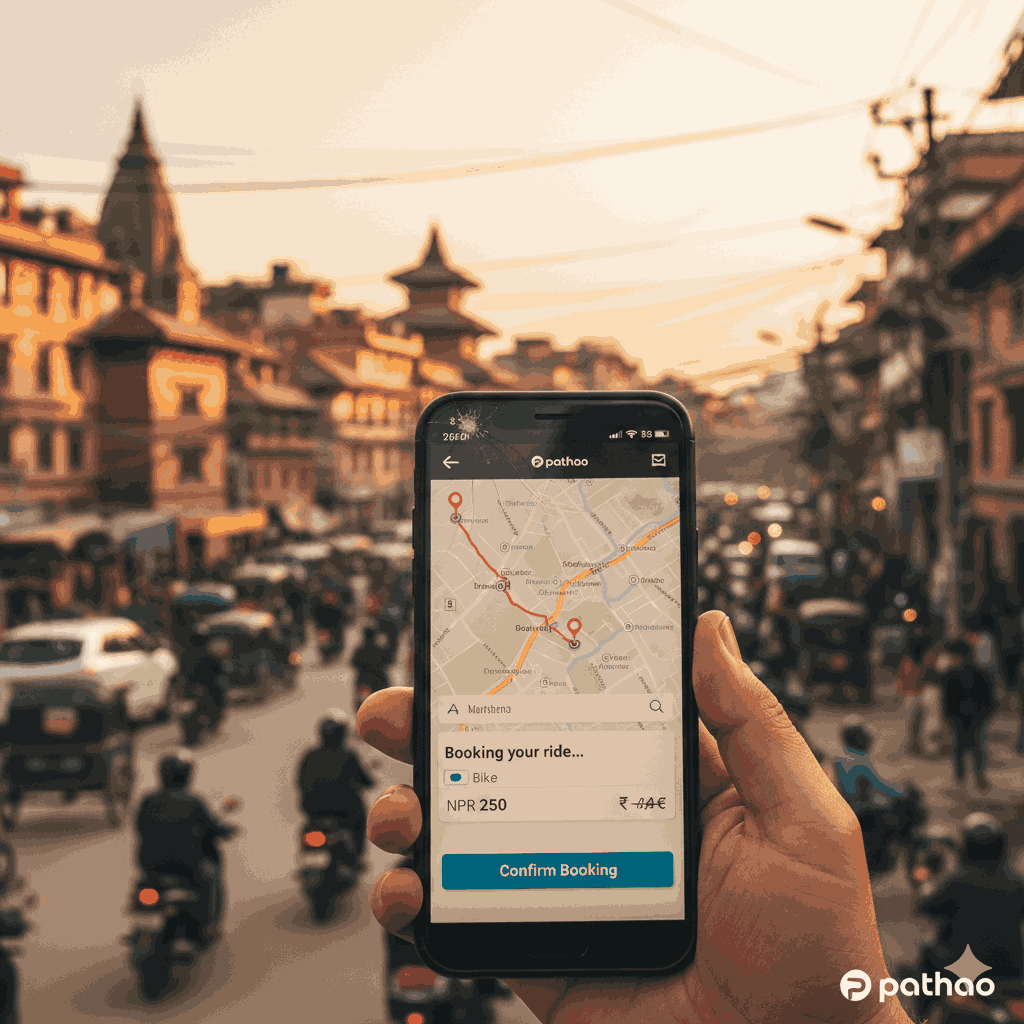 Using the best travel apps for Nepal 2026 like Pathao for ride-sharing in Kathmandu