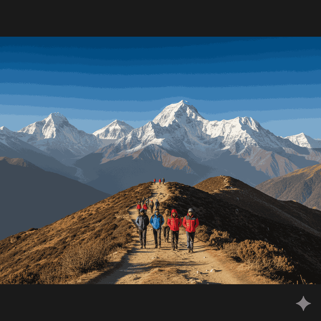 best time to trek in Nepal during autumn with crystal clear mountain views
