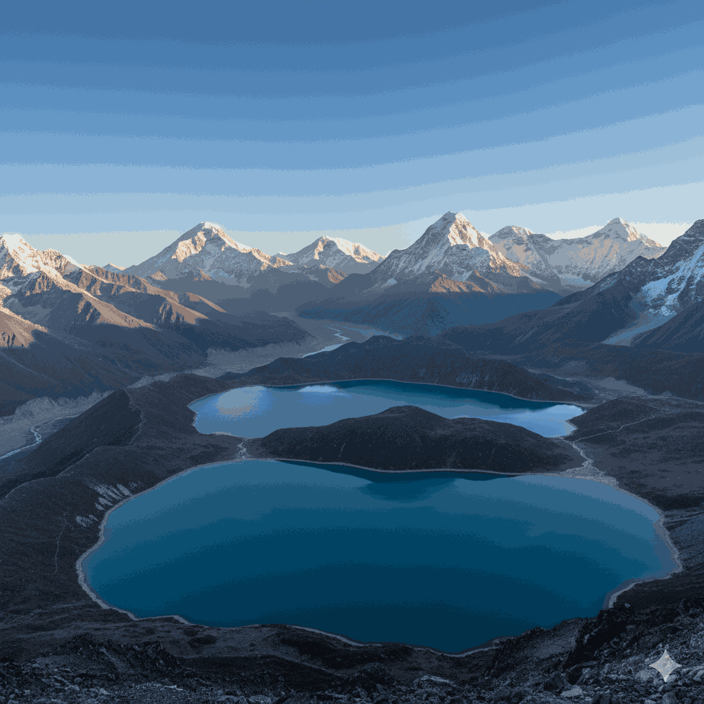 Gokyo Ri view of turquoise lakes and four 8,000-meter peaks, among the best viewpoints in Nepal