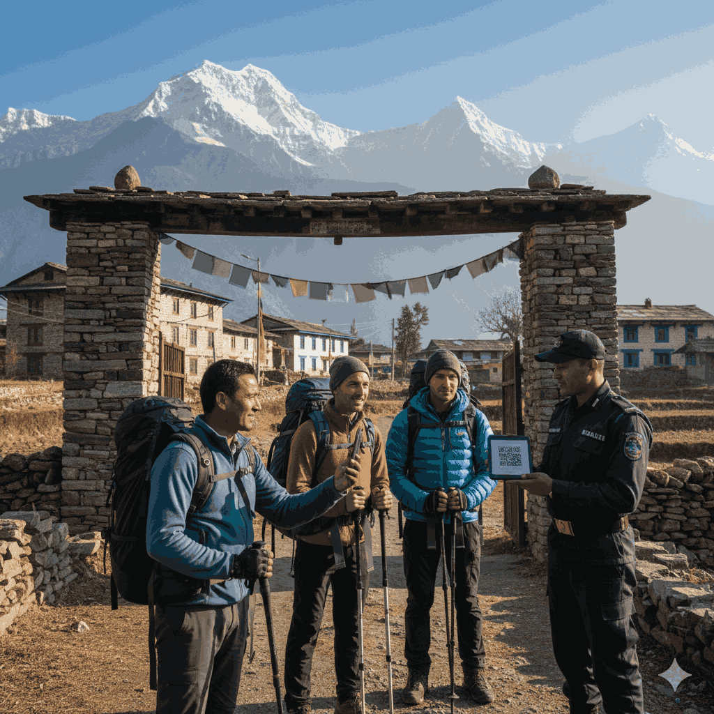 best trek in Nepal with mandatory guide system and digital e-TIMS QR checkpoint in 2026