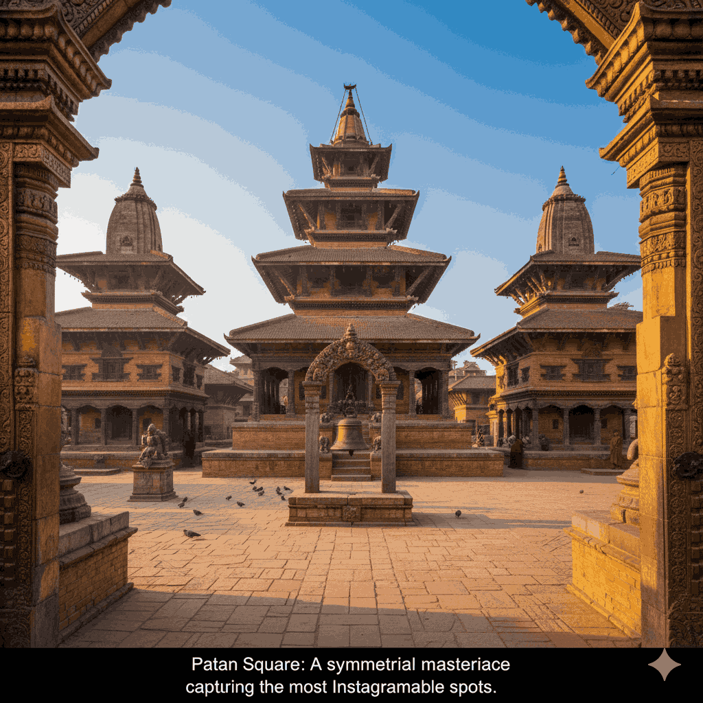Most Instagrammable spots in Kathmandu — Patan Durbar Square with historic temples and architecture