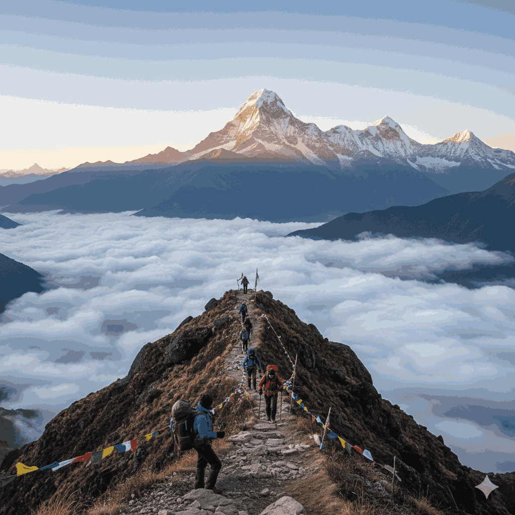 best short trek Highest Trek in Nepal in nepal Mardi Himal ridge trail