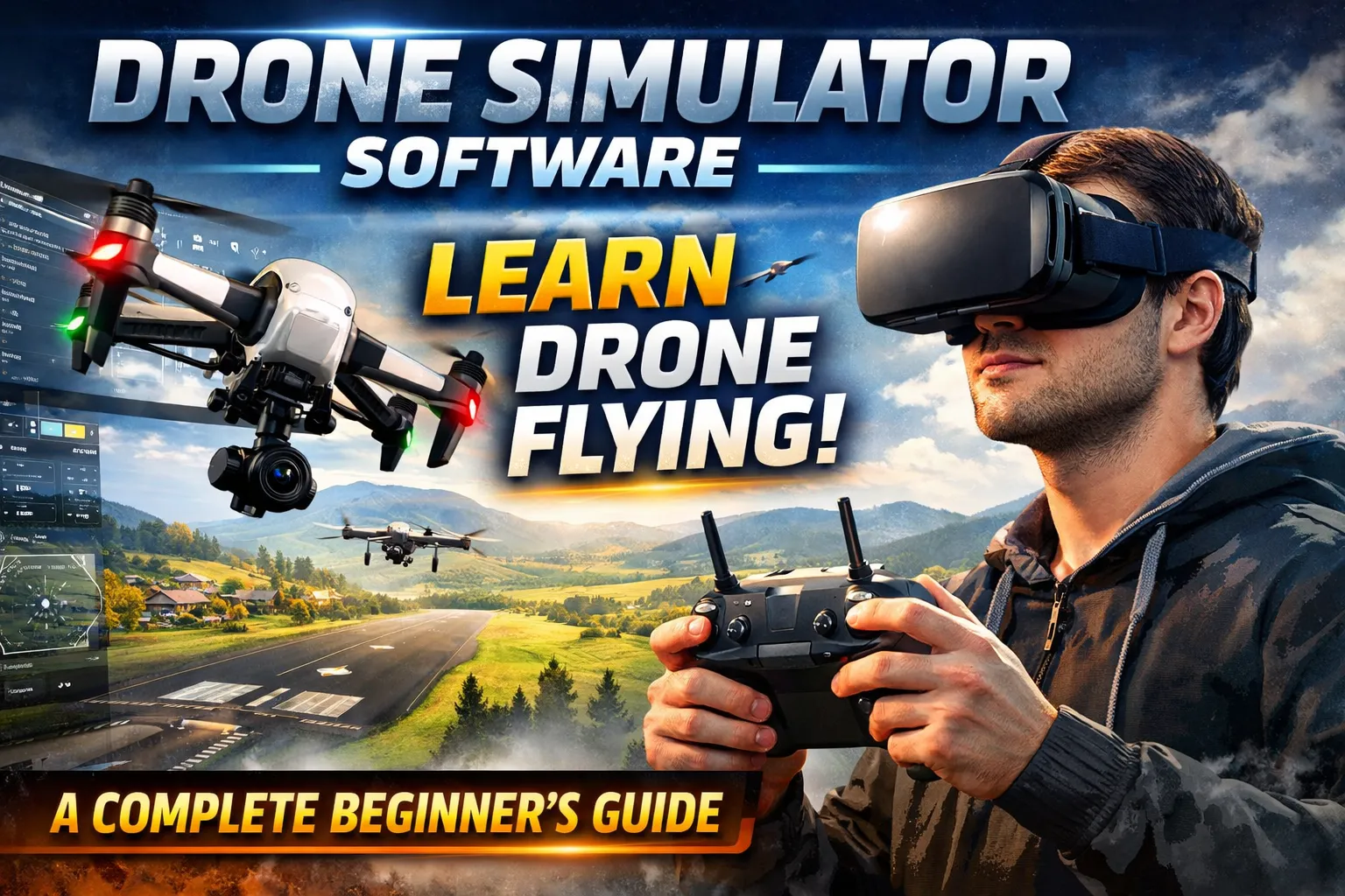 Drone Simulator Software to Learn Drone Flying