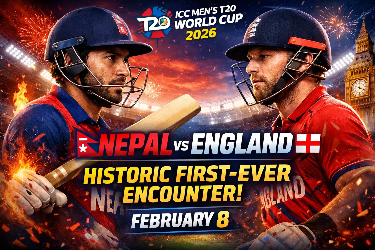 ICC Men’s T20 World Cup 2026: Nepal vs England