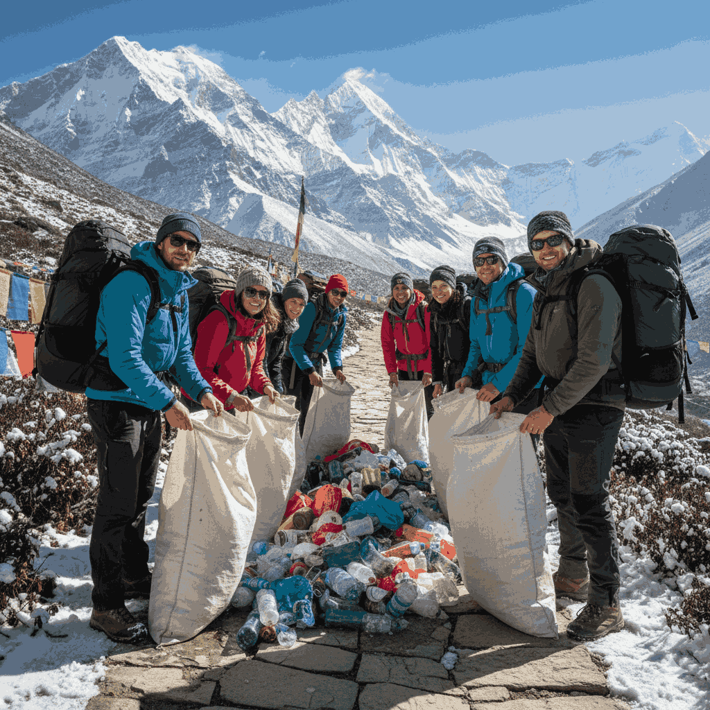 sustainable adventure travel in Nepal through zero-waste trekking and Carry Me Back initiative