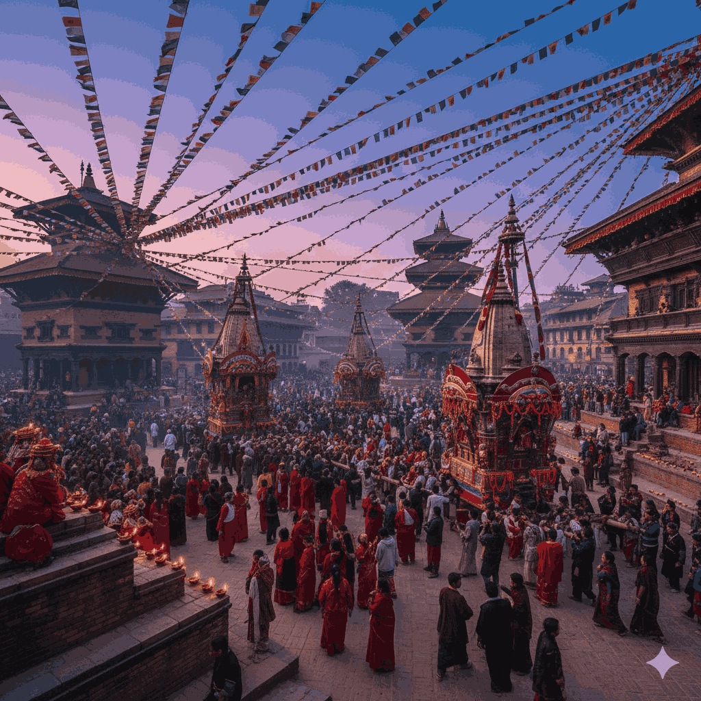Kathmandu cultural event calendar 2026 showcasing major festivals in Kathmandu Durbar Square