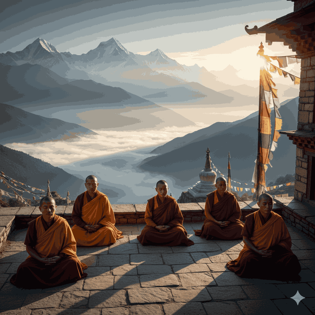 Buddhist monastery meditation retreats in Nepal offering a silent Himalayan setting for deep spiritual transformation