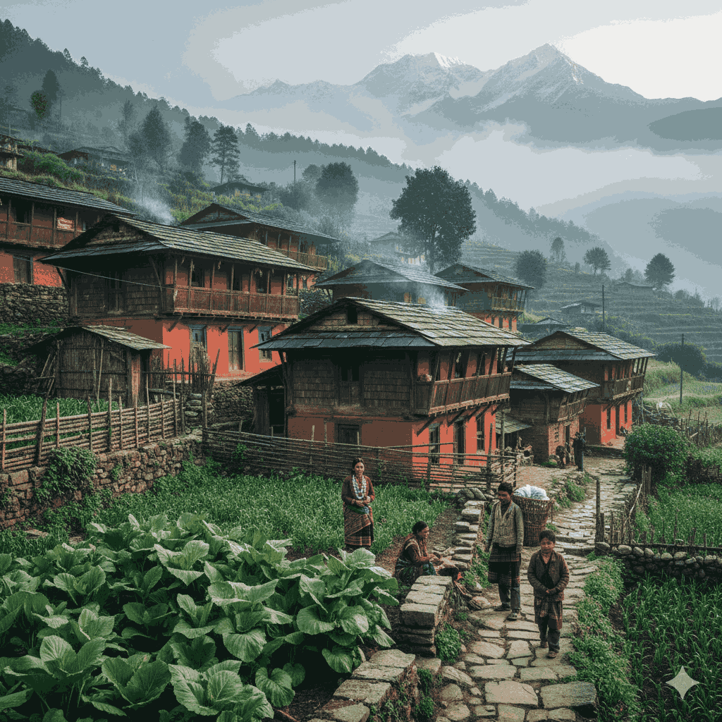Limbu and Rai cultural villages along the Kanchenjunga Circuit Trek