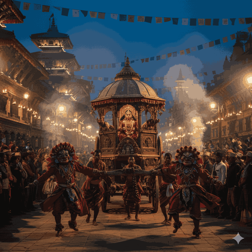 Indra Jatra and religious celebrations in the Kathmandu cultural event calendar 2026