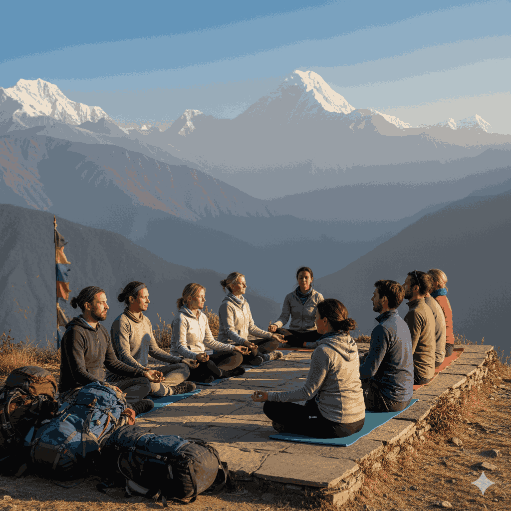 Adventure Wellness Tourism Nepal 2026 yoga trekking and meditation in the Himalayas