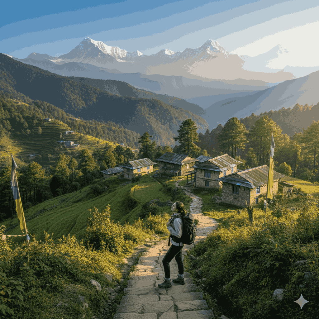 best short treks near Kathmandu offering Himalayan views and village trails